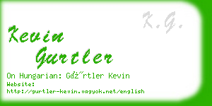 kevin gurtler business card